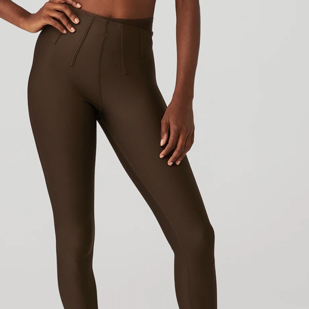 NWOT Alo Yoga Airlift High-Waist 7/8 Corset Legging in Espresso Size M